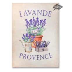 Provence Lavender (Lavande De Provence) French Cotton Kitchen Towel By L.R. Creations