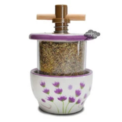 Lavender Ceramic Mill With Herbes De Provence By Bagno