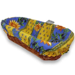 Sunflower Blue Provence Baguette Basket With Removable Liner By Le Cluny