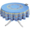 70" Round Lisa Blue French Country Tablecloths By Le Cluny -Kitchen Textiles le cluny french country lisa blue round tablecloth dsqw