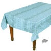 60x132" Rectangular Lisa Turquoise Acrylic-Coated Cotton Provence Tablecloth By Le Cluny -Kitchen Textiles le cluny french country lisa turquoise rectangular tablecloth csqw e3b1fa9c 9a19 43c7 9e19 bd49d4bf30e4