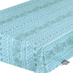 60x132" Rectangular Lisa Turquoise Acrylic-Coated Cotton Provence Tablecloth By Le Cluny -Kitchen Textiles le cluny french country lisa turquoise rectangular tablecloth dsqw 49a6bd4e 8fac 460f a81a 572a76318e4d