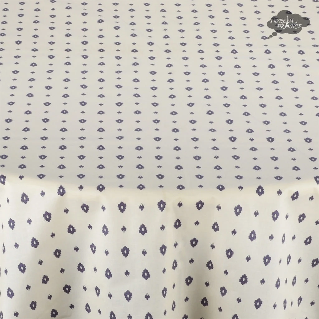 60" Round Grapes Cream All-Over Acrylic-Coated Cotton Provence Tablecloth By Le Cluny 4 60" Round Grapes Cream All-Over Acrylic-Coated Cotton Provence Tablecloth By Le Cluny - Image 2