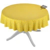 60" Round Grapes Yellow All-Over Acrylic-Coated Cotton Provence Tablecloth By Le Cluny 1 60" Round Grapes Yellow All-Over Acrylic-Coated Cotton Provence Tablecloth By Le Cluny -Kitchen Textiles le cluny grapes yellow french provencal all over round tablecloth asqw