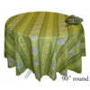 90" Round Lavender Green Acrylic-Coated Cotton Provence Tablecloth By Le Cluny