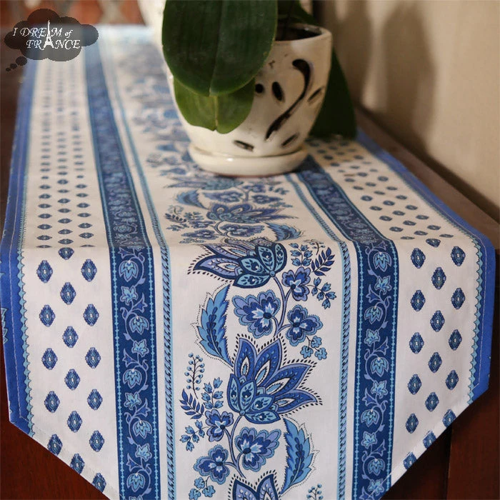 16x72" Lisa White Acrylic-Coated Cotton Provence Table Runner By Le Cluny 5 16x72" Lisa White Acrylic-Coated Cotton Provence Table Runner By Le Cluny - Image 3