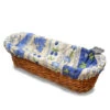 Monaco Beige & Blue French Baguette Basket With Removable Liner By Le Cluny -Kitchen Textiles le cluny monaco beige french provencal wicker cotton bread basket asqw