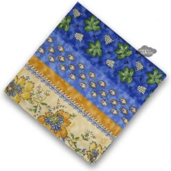 Monaco Blue & Yellow Full Pattern Provence Cotton Napkin By Le Cluny
