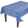 58" Square Olives Blue Acrylic-Coated Cotton Provence Tablecloth By Le Cluny -Kitchen Textiles le cluny olives blue provencal coated tablecloth rectangular sqw 79f8a536 9bb0 4c87 97b2 841c8d94127d
