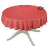 60" Round Olives Red All-Over Acrylic-Coated Cotton Provence Tablecloth By Le Cluny -Kitchen Textiles le cluny olives red french provencal tablecloth small round all over sqw