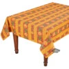 52x72" Rectangular Sunflower Red Acrylic-Coated Cotton Provence Tablecloth By Le Cluny -Kitchen Textiles le cluny sunflower red french coated rectangular tablecloth sqw