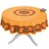 68" Round Sunflower Red Cotton Provence Tablecloths By Le Cluny