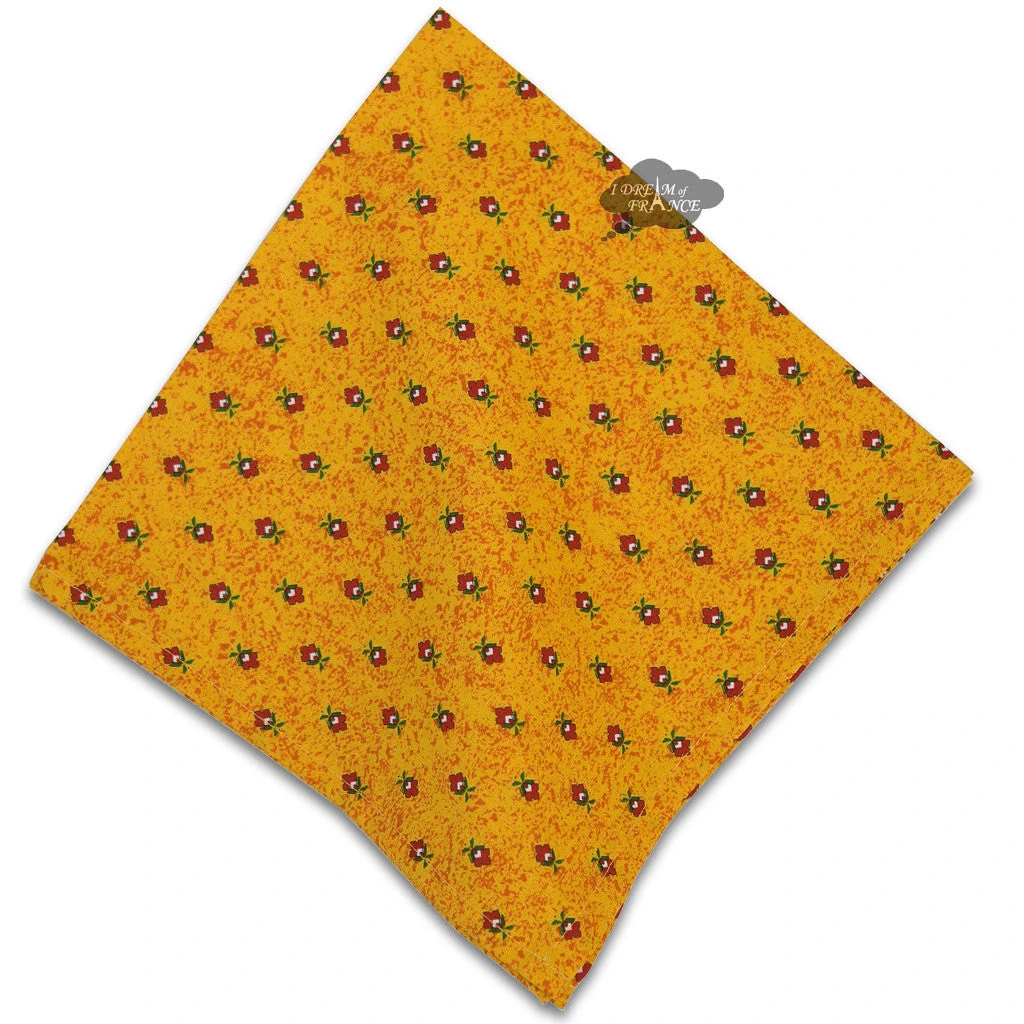 Sunflower Red Provence Cotton Napkin By Le Cluny 3 Sunflower Red Provence Cotton Napkin By Le Cluny