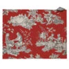 Villandry Red French Toile Acrylic-Coated Cotton Reversible Placemat By Le Cluny