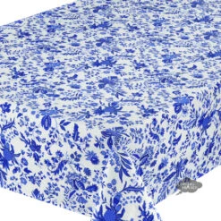 60x 96" Rectangular Versailles Blue Acrylic-Coated Cotton Provence Tablecloth By Le Cluny -Kitchen Textiles le cluny versailles blue cotton coated rectangular tablecloth dsqw a401c312 f573 4add a782 ffb946574d83