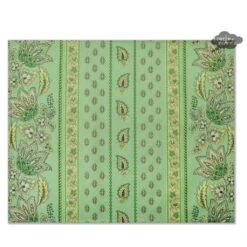 Lisa Pistachio Acrylic-Coated Cotton Reversible Placemat By Le Cluny