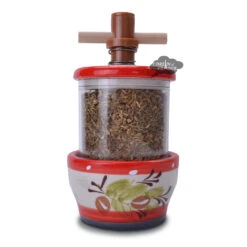 Louise Red Ceramic Mill With Herbes De Provence