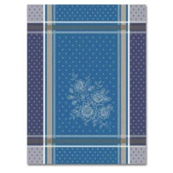 Massilia Azure French Cotton Jacquard Dish Towel By Marat D'Avignon