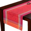 20x64" Massilia Red Jacquard Cotton French Table Runner By Marat D'Avignon -Kitchen Textiles massilia marseille red french jacquard cotton table runner tissus toselli sqw