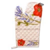 Poppies Cream Cotton Oven Mitt By Tissus Toselli 1 Poppies Cream Cotton Oven Mitt By Tissus Toselli -Kitchen Textiles poppies sky blue french quilted cotton oven mitt asqw