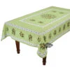 Provence Olivier Green French Provencal Polyester Tablecloth - 59x92" Rectangular -Kitchen Textiles provence olivier green french rectangular tablecloth sqw