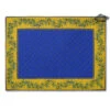 Calisson Blue French Quilted Cotton Placemat By Tissus Toselli -Kitchen Textiles ramatuelle blue french cotton quilted placemat tissus toselli sqw