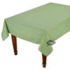 60x96" Rectangular Calisson Green Acrylic-Coated Cotton Tablecloth By Tissus Toselli -Kitchen Textiles ramatuelle calisson green french coated cotton rectangular tablecloth allover tissus toselli sqw