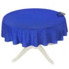 70" Round Calisson Sapphire Blue Allover Acrylic-Coated Cotton Tablecloth By Tissus Toselli -Kitchen Textiles ramatuelle calisson sapphire blue french coated cotton round tablecloth allover tissus toselli bsqw