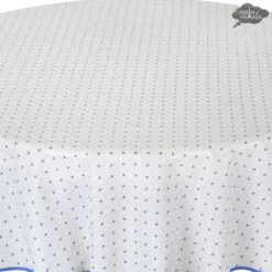 70" Round Calisson White & Blue Allover Acrylic-Coated Cotton Tablecloth By Tissus Toselli 5 70" Round Calisson White & Blue Allover Acrylic-Coated Cotton Tablecloth By Tissus Toselli -Kitchen Textiles ramatuelle calisson white blue french coated cotton round tablecloth allover tissus toselli asqw 7d99c687 8c03 43da 879c eab363ed1a6c
