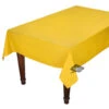 58" Square Calisson Yellow & Blue Acrylic-Coated Cotton Tablecloth By Tissus Toselli
