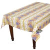 58" Square Roses & Lavender Acrylic-Coated Cotton Tablecloth By Tissus Toselli -Kitchen Textiles roses lavender french coated tablecloth tissus toselli rectangular striped sqw 0b78a46c 6098 4327 8497 6c8b359ec92a