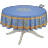 70" Round Clos Des Oliviers Blue French Tablecloths By Label France