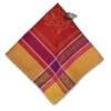 Olivia Yellow & Red French Cotton Jacquard Napkin By Tissus Toselli