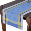 20x64" Olivia Blue & Yellow Jacquard Cotton Table Runner By Tissus Toselli -Kitchen Textiles tissus toselli french jacquard cotton table runner olivia blue yellow sqw