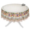 70" Round Grapes Acrylic-Coated Cotton Tablecloth By Tissus Toselli