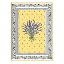 Lauris Yellow French Cotton Kitchen Towel By Tissus Toselli