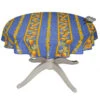 58" Round Lemons Blue Tablecloth By Tissus Toselli -Kitchen Textiles tissus toselli lemons blue round small coated cotton sqw