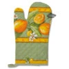 Lemons Green Cotton Oven Mitt By Tissus Toselli -Kitchen Textiles tissus toselli lemons green french cotton oven mitt asqw
