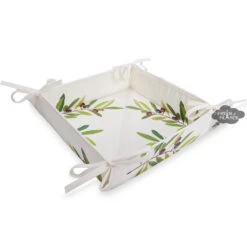 Nyons Cream Acrylic Coated Bread Basket By Tissus Toselli