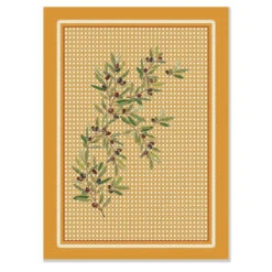 Nyons Gold French Cotton Kitchen Towel By Tissus Toselli