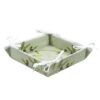 Nyons Green Acrylic Coated Bread Basket By Tissus Toselli -Kitchen Textiles tissus toselli nyons green coated cotton catchall vide poche bread basket sq