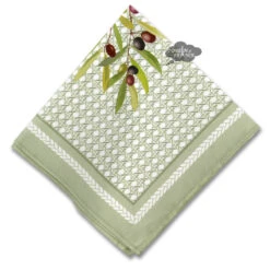 Nyons Green Provence Cotton Napkin By Tissus Toselli