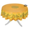 70" Round Nyons Yellow & Red Acrylic-Coated Cotton Tablecloth By Tissus Toselli 1 70" Round Nyons Yellow & Red Acrylic-Coated Cotton Tablecloth By Tissus Toselli -Kitchen Textiles tissus toselli nyons yellow round coated cotton tablecoth asqw 735d1eae 0493 4ae3 9e90 fd828936a692