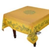 60" Square Nyons Yellow Acrylic-Coated Cotton Tablecloth By Tissus Toselli -Kitchen Textiles tissus toselli nyons yellow small square coated cotton tablecoth asqw
