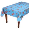 60x120" Rectangular Poppies Sky Blue Acrylic-Coated Cotton Tablecloth By Tissus Toselli -Kitchen Textiles tissus toselli poppies sky blue rectangular striped cotton coated tablecloth sqw d233346d b699 47c5 94fd 0f802738b534