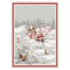 Snow Trek French Cotton Kitchen Towel By Tissus Toselli -Kitchen Textiles tissus toselli snow trek randonnee neige french kitchen tea towel asq