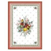 Joyeux Noel French Cotton Kitchen Towel By Tissus Toselli -Kitchen Textiles tissus toselli sylvestre sylvester christmas french kitchen tea towel sq