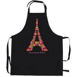 Macarons Eiffel Tower French Cotton Kitchen Apron By Winkler Torchons & Bouchons