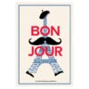 Bonjour French Cotton Tea Towel By Winkler Torchons Et Bouchons -Kitchen Textiles torchons et bouchons winkler bonjour eiffel tower french cotton tea towel