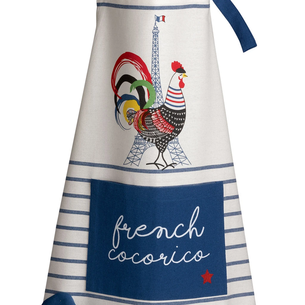 French Cocorico Cotton Blend Eco-Friendly Kitchen Apron By Winkler 4 French Cocorico Cotton Blend Eco-Friendly Kitchen Apron By Winkler - Image 2